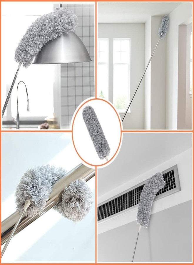 Suicune Microfiber Feather Duster, Washable Cobweb Dusters for Cleaning Kit with 100" Extension Long Pole, Bendable Telescopic Duster for High Ceiling Fan, Blinds, Furniture & Cars - Image 5